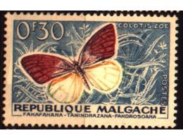Madagaskar 1960 Motýl, Michel č.445 **