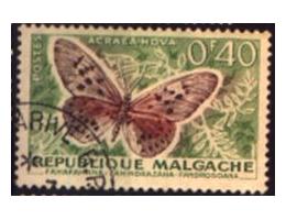 Madagaskar 1960 Motýl, Michel č.446 raz.