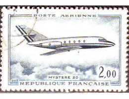 Francie 1965 Letadlo Mystére 20, Michel č.1514 raz.