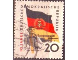 NDR 1959 Vlajka NDR, hutnictví, Michel č.725 raz.