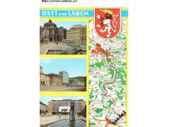 ÚSTÍ NAD LABEM A OKOLÍ  MAPA   ERB  ***53760R