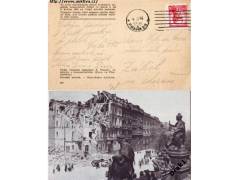 1946 Praha Václ. Náměstí Němci zničený dům naproti Národníh