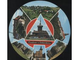 Dobrošov - kruhová pohlednice čistá