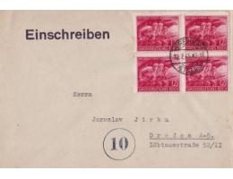 Německo Reich 1945 Volksturm, Michel č.908 4-blok na obálce,