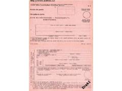 Poštovní formulář Doručenka cizina 11-062 (III-1978)