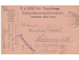 FELDPOST=do HEŘMANICE MICHALKOVICE=rok1916*c2751