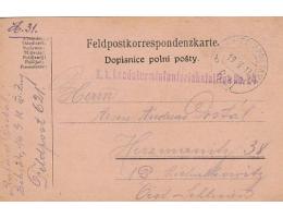 FELDPOST=do HEŘMANICE /MICHALKOVICE/rok1917*c2795