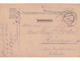 FELDPOST=do HEŘMANICE/ MICHALKOVICE/rok1918*c2813