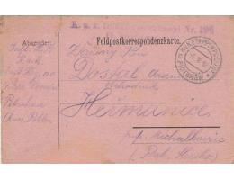 FELDPOST=do HEŘMANICE/ MICHALKOVICE/rok1918*c2815