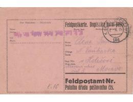 FELDPOST=z BOJIŠTĚ do HOLEŠOVA /rok1915*c2873