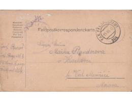 FELDPOST=z BOJIŠTĚ do HRACHOVEC/VAL.MEZIŘÍČÍ  /rok1915*c2878