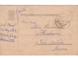 FELDPOST=z BOJIŠTĚ do HRACHOVEC /VAL.MEZIŘÍČÍ/rok1915*c2879