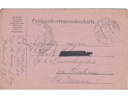 FELDPOST=z BOJIŠTĚ do Č.TĚŠÍNA /rok1917*c2892