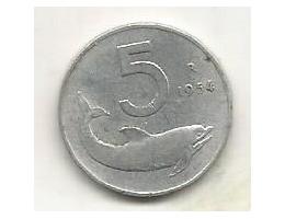 Itálie 5 lire 1954 (6) 4.38
