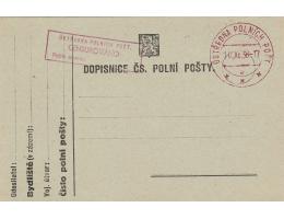 ČS.POLNÍ POŠTA = USTŘEDNA  /rok1938*c5329