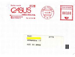 1995 Praha 02 VO CASUS Direct mail s.r.o. Praha 10, na obálc