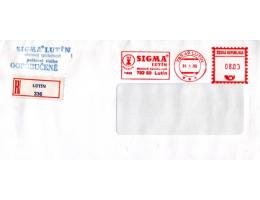 1995 Lutín  VO Sigma Lutín a.s., na obálce prošlé poštou