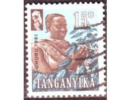 Tanganyika 1961 Černoška při sklizni ovoce, Michel č.100 raz