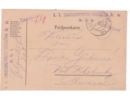 FELDPOST DO=VALAŠSKÉ KLOBOUKY=rok1917*c12979