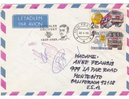 DOPIS DO USA=ZPĚT PRAHA=AUTO TATRA=rok1989*P1576