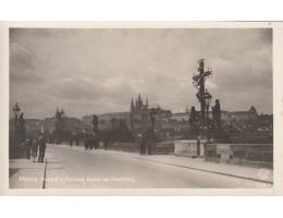 PRAHA  HRADČANY Z KARLOVA MOSTU FOTO-FON 1927  ***PB928