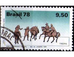 Brazílie 1978 Doprava pošty na koních, Michel č.1676 raz.