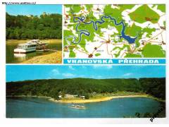 Vranovská přehrada  Horka Corštejn loď  mapa  ***19935o
