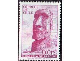 Chile 1965 Obří socha Moai na Velikonočním ostrově, Michel