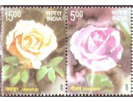 Indie 2007 Růže, Michel č.2188A+2190A soutisk **