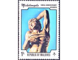 Maledivy 1975 Michelangelo Buonarotti, socha,  Michel č.613 