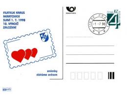 Neratovice 1998 Filatelie Kraus,  CDV B112 razítko FDC