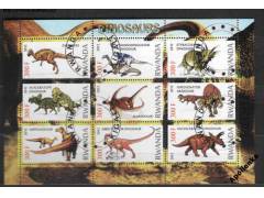 Dinosaur, dinosauři,  fauna - 1x aršík, Rwanda