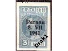 Estonsko, německá okupace 1941, lokální vydání, přetisk  Per