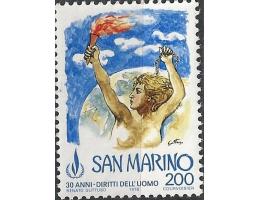 San Marino o Mi.1168 30 let Deklarace lidských práv