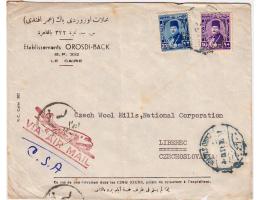 dopis Egypt let. do ČSR (1948)