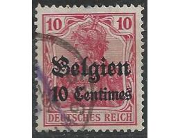 Německá říše - Belgie (okupace) o Mi.003 Germania - přetisk