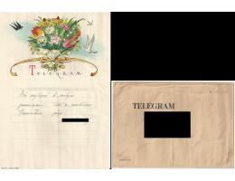 ČS telegrafní blanket 1958 (Lx131) s obálkou