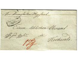 JANOWITZ  předznámkový dopis  1837