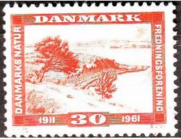 Dánsko 1961 Ochrana přírody - obraz Jižní pobřeží Fünen u Ko