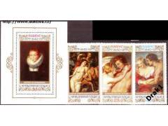 Bulharsko 1977 Rubens, obrazy, Michel č.2625-7+Bl.73 **