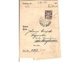 TROPPAU = OPAVA =SLOŽENÝ DOPIS =ÚVĚR  /rok1922*c=93