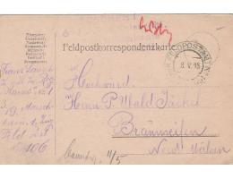 FELDPOST=do RYŽOVIŠTĚ/JESENÍKY /rok1915*c3326