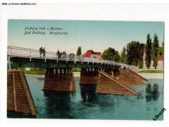Piešťany most s lidmi r.1928,neprošlá L3/102