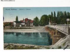 Piešťany most s lidmi r.1926,prošlá L3/105