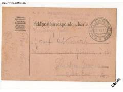 Dopisnice raz.Polní pošta r.1916,prošlá L3/121