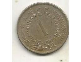 Jugoslávie 1 dinar 1981 (A2) 4.12