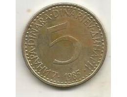Jugoslávie 5 dinara 1985 (A2) 4.06
