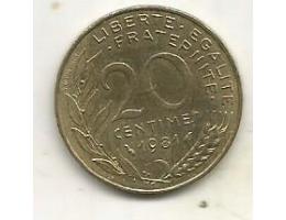 Francie 20 centimes 1981 (A4) 2.85