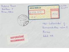 2000 Brno 28 doporučený dopis vyplacený Apostem, pro poruchu