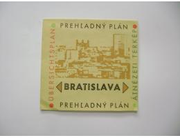 Bratislava přehledný plán, mapa z r. 1966, Slovensko